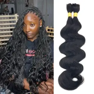 Body Wave Braid Hair Bulk 100% Human Hair Extensions Bulk for Braiding 100g