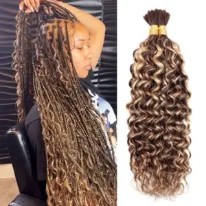 Boho Braids Water Wave Hair Bulk For Braids 100% Human Hair Extensions 100g