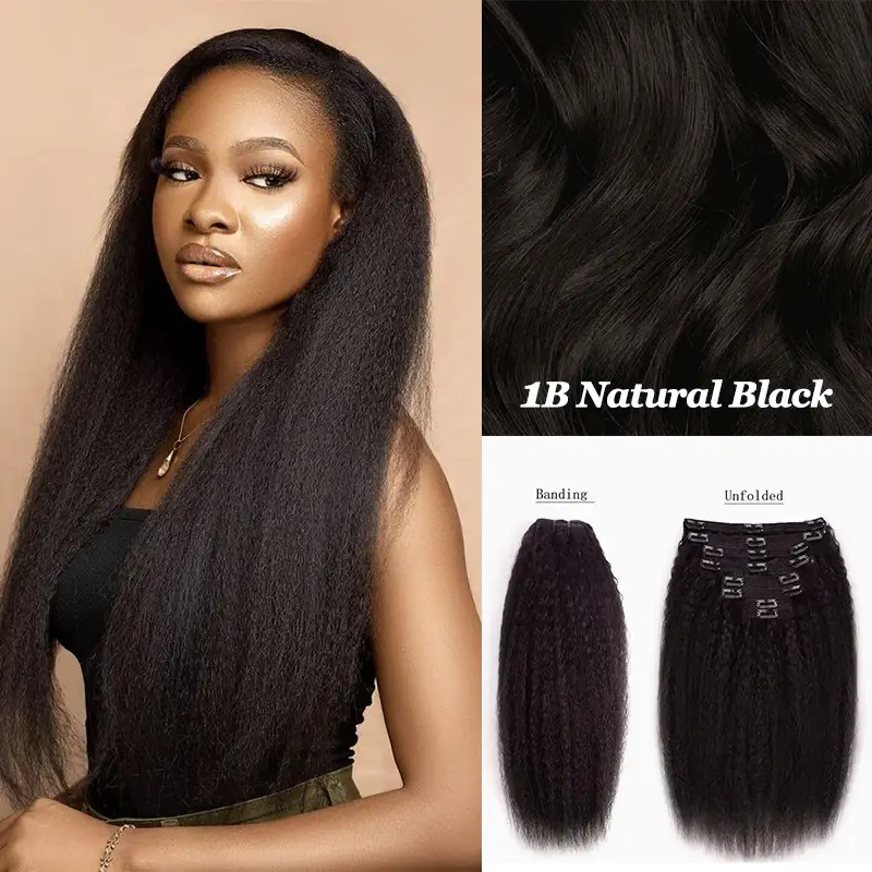Classic Weft, Double Drawn Hair 8pcs with 18 clips per set
