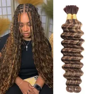 Boho Braids Loose Deep Wave Hair Bulk For Braids 100% Human Hair Extensions 100g