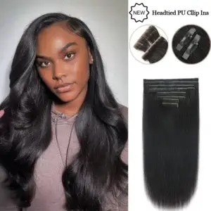 Handtied PU Weft, 8pcs with 18 clips per set