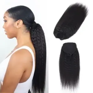 Drawstring Ponytail Kinky Straight Ponytail