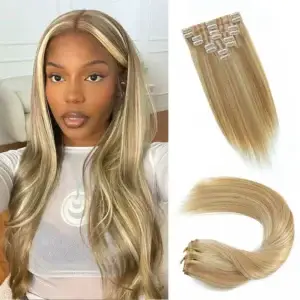 PU weft, 8pcs with 18 clips per set