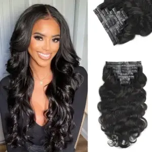 Seamless PU Clip-Ins Body Wave Hair Extensions