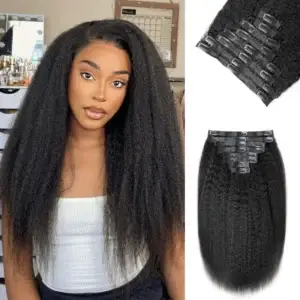 Seamless PU Weft Clip In Hair Extensions